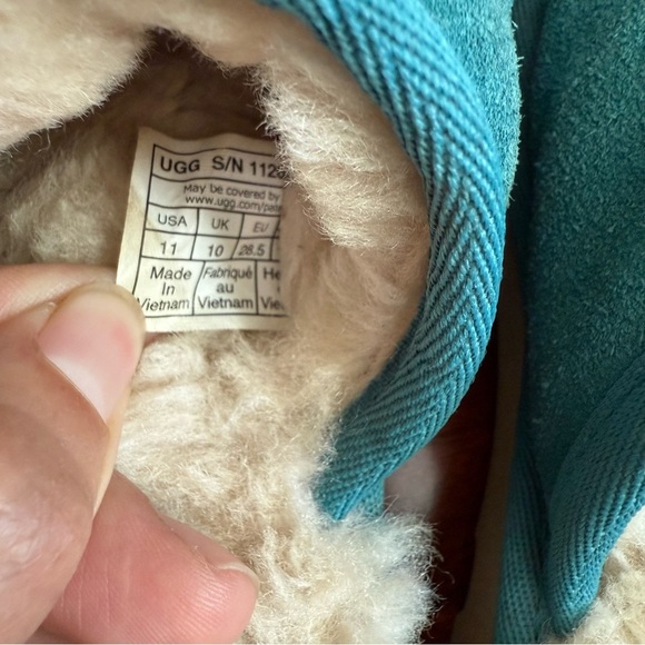 UGG Teal Suede Slippers - Picture 4 of 8